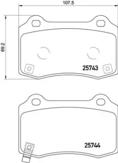 Гальмівні колодки BREMBO P30074