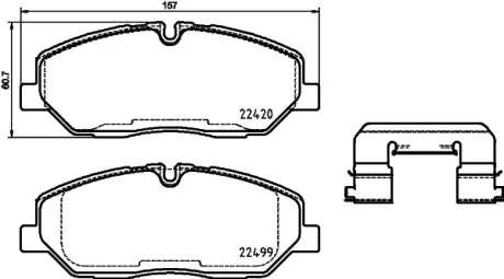 Тормозные колодки BREMBO P30 084