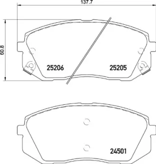 Тормозные колодки BREMBO P30 093