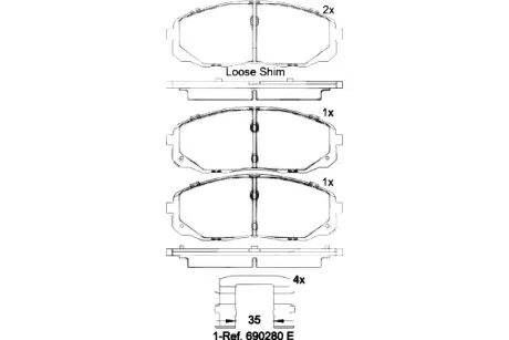 Тормозные колодки BREMBO P30 095
