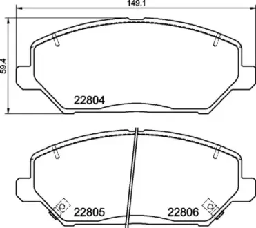 Тормозные колодки BREMBO P30 110