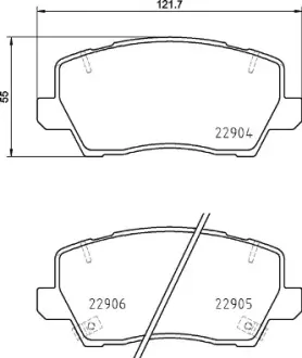 Тормозные колодки BREMBO P30 114