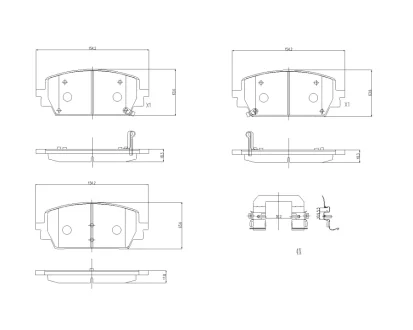Колодки гальмівні дискові (комплект 4 шт) BREMBO P30151