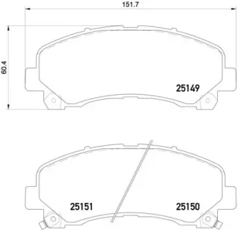 Тормозные колодки BREMBO P34 007