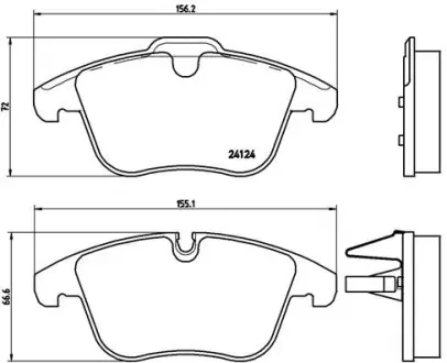Гальмівні колодки BREMBO P36022