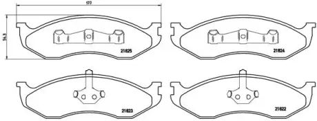 Гальмівні колодки BREMBO P37 004