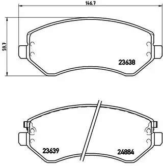 Тормозные колодки BREMBO P37 007