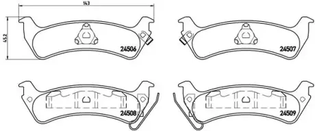 Гальмівні колодки BREMBO P37 012