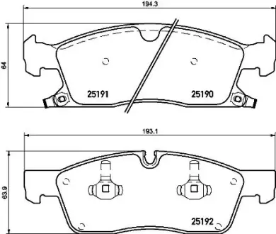 Тормозные колодки BREMBO P37 015