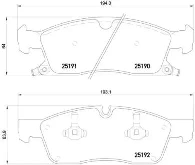 Тормозные колодки BREMBO P37 017