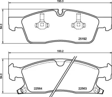 Тормозные колодки BREMBO P37 027