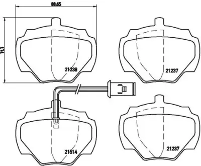 Тормозные колодки BREMBO P44 003