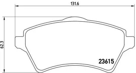 Тормозные колодки BREMBO P44011
