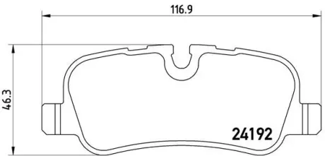 Тормозные колодки BREMBO P44 019