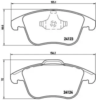Тормозные колодки BREMBO P44 020