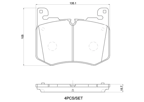 Гальмівні колодки дискові Brembo P44030