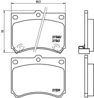 Тормозные колодки BREMBO P49 011