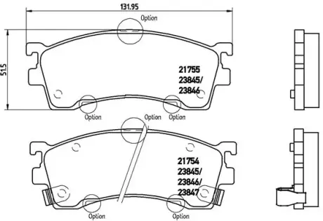 Тормозные колодки BREMBO P49 023