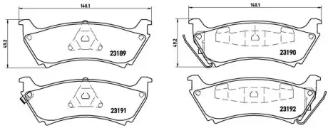 Гальмівні колодки BREMBO P50 040