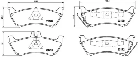 Тормозные колодки BREMBO P50 044