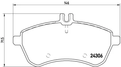 Тормозные колодки BREMBO P50 070