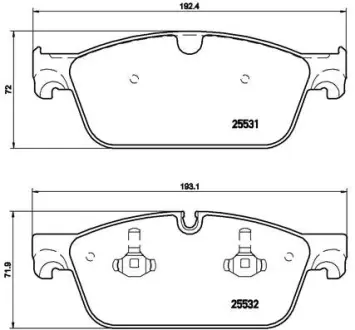 Тормозные колодки BREMBO P50 102