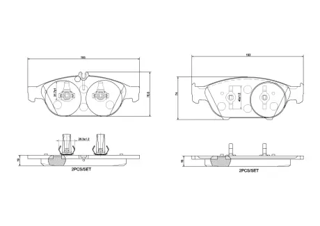 Гальмівні колодки дискові BREMBO P50 106