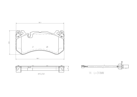Гальмівні колодки дискові Brembo P50164