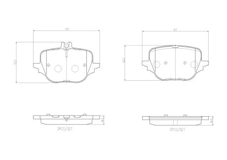 Гальмівні колодки дискові Brembo P50169