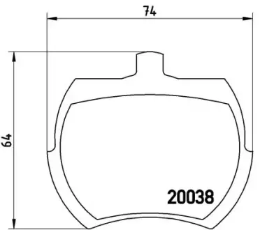Тормозные колодки BREMBO P52 002