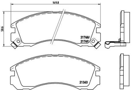 Гальмівні колодки BREMBO P54 017X