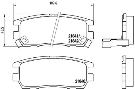 Гальмівні колодки BREMBO P54 018