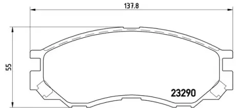 Гальмівні колодки BREMBO P54 020