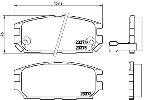 Гальмівні колодки BREMBO P54 025