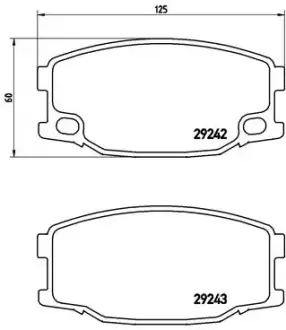 Тормозные колодки BREMBO P54 035