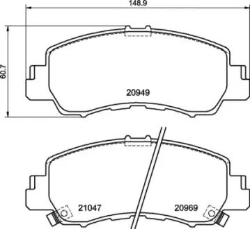 Гальмівні колодки BREMBO P54 061