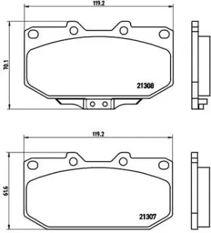 Гальмівні колодки BREMBO P56025