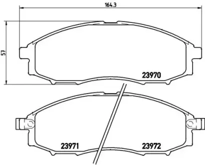 Тормозные колодки BREMBO P56 049