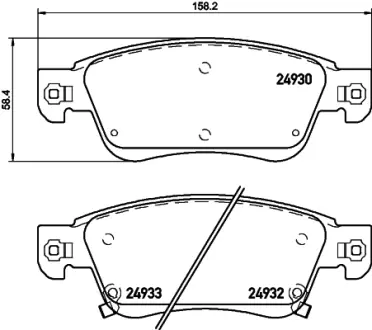 Тормозные колодки BREMBO P56 080