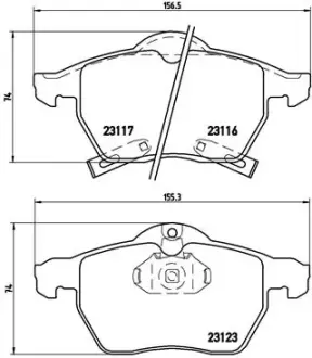 Гальмівні колодки BREMBO P59 048