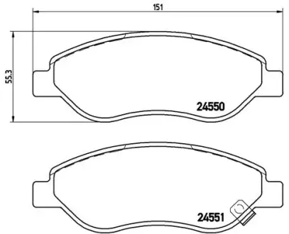 Тормозные колодки BREMBO P59 053