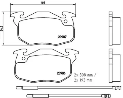 Гальмівні колодки BREMBO P61 044