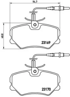 Гальмівні колодки BREMBO P61 050