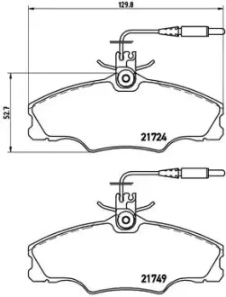 Тормозные колодки BREMBO P61 056