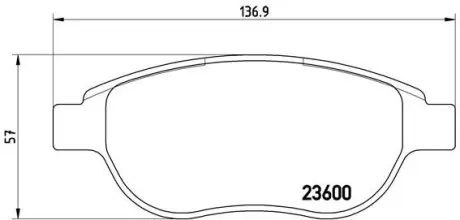 Гальмівні колодки BREMBO P61 068