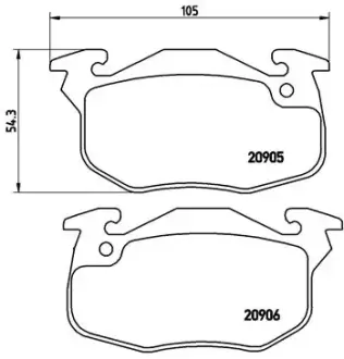 Тормозные колодки BREMBO P61 097