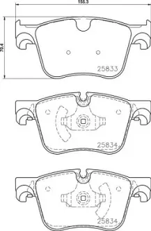 Гальмівні колодки BREMBO P61127