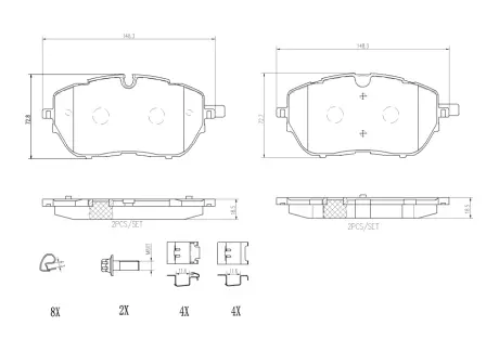 Тормозные колодки BREMBO P61 128