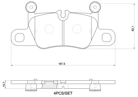 Гальмівні колодки BREMBO P65 044