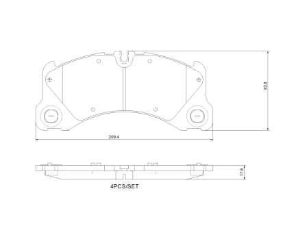 Гальмівні колодки дискові Brembo P65046